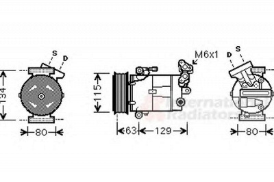 VAN WEZEL 4300k384 -  Компрессор, кондиционер